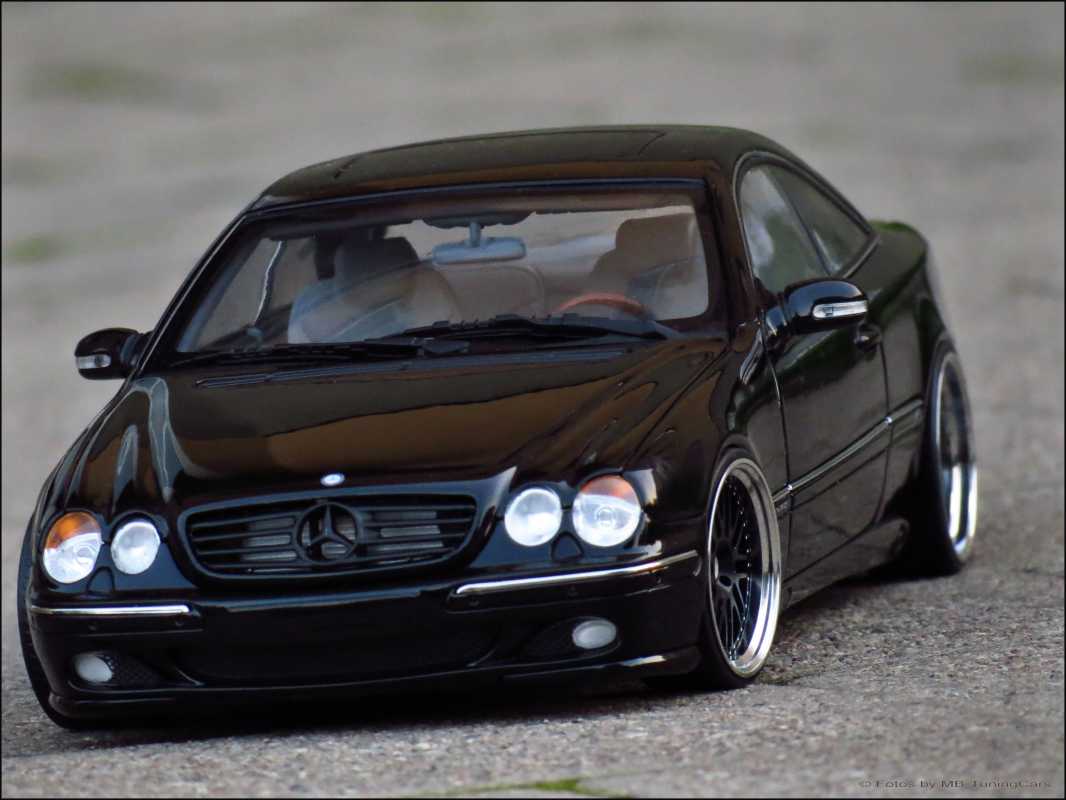 1:18 Mercedes Benz CL 600 V12 C215 Black Edition / BBS LM HMC inkl. Vitrine PVC